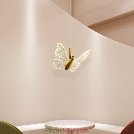 Függeszték Akril pillangós mennyezeti lámpatest