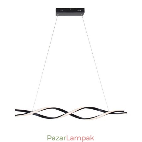 Modern függő világítás, fekete hullám alakú függő lámpák Modern függő világítás, fekete hullám alakú függő lámpák