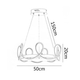 Modern függőlámpa korona függőlámpa alumínium 1 lámpa