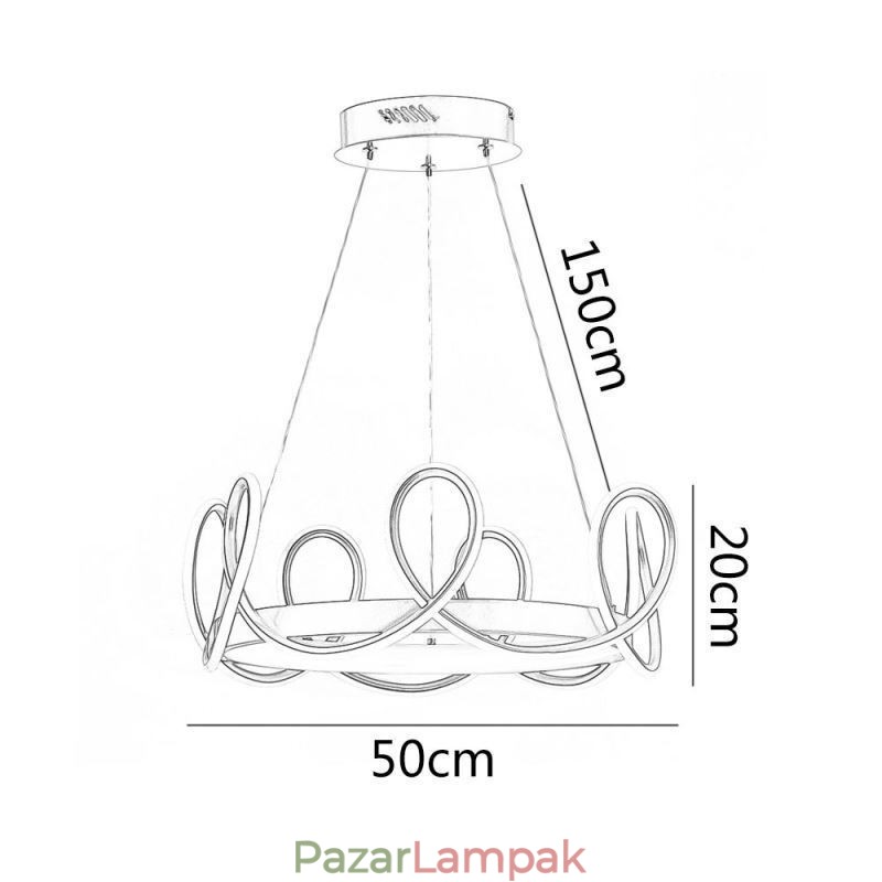 Modern függőlámpa korona függőlámpa alumínium 1 lámpa