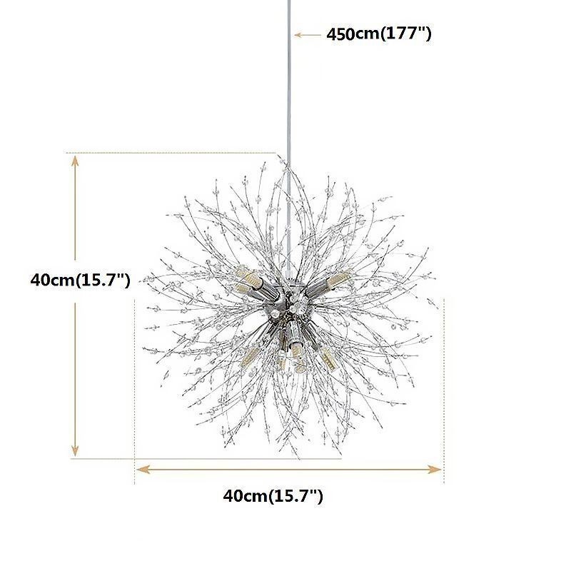 Tűzijáték csillár 8 Lights Pitypang függőlámpa