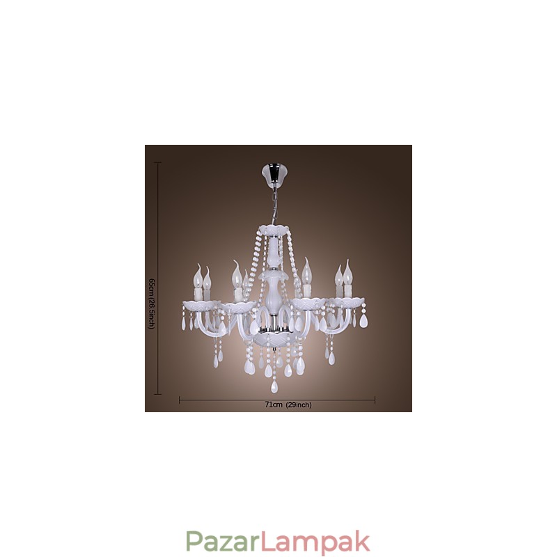 Rusztikus Lodge Crystal galvanizált kristálycsillár