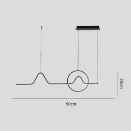 Függesztett lámpa Minimalista dekoratív lámpatest 52W