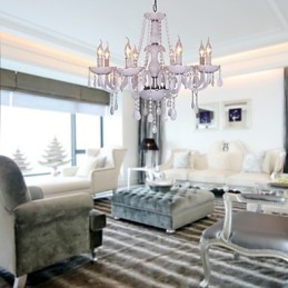 Rusztikus Lodge Crystal galvanizált kristálycsillár
