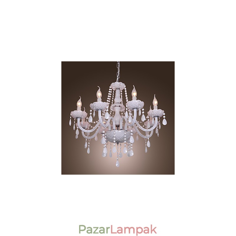 Rusztikus Lodge Crystal galvanizált kristálycsillár