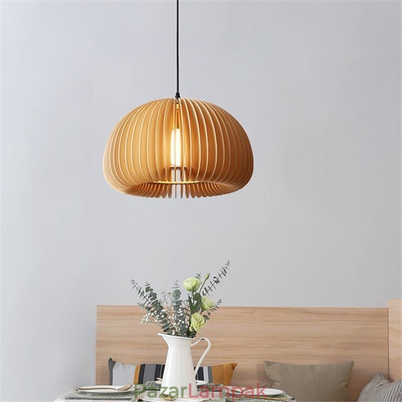 Retro stílusú függőlámpa Basswood Pumpkin függőlámpa