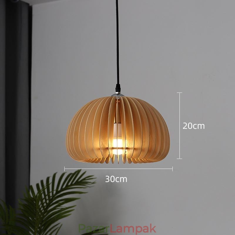 Retro stílusú függőlámpa Basswood Pumpkin függőlámpa