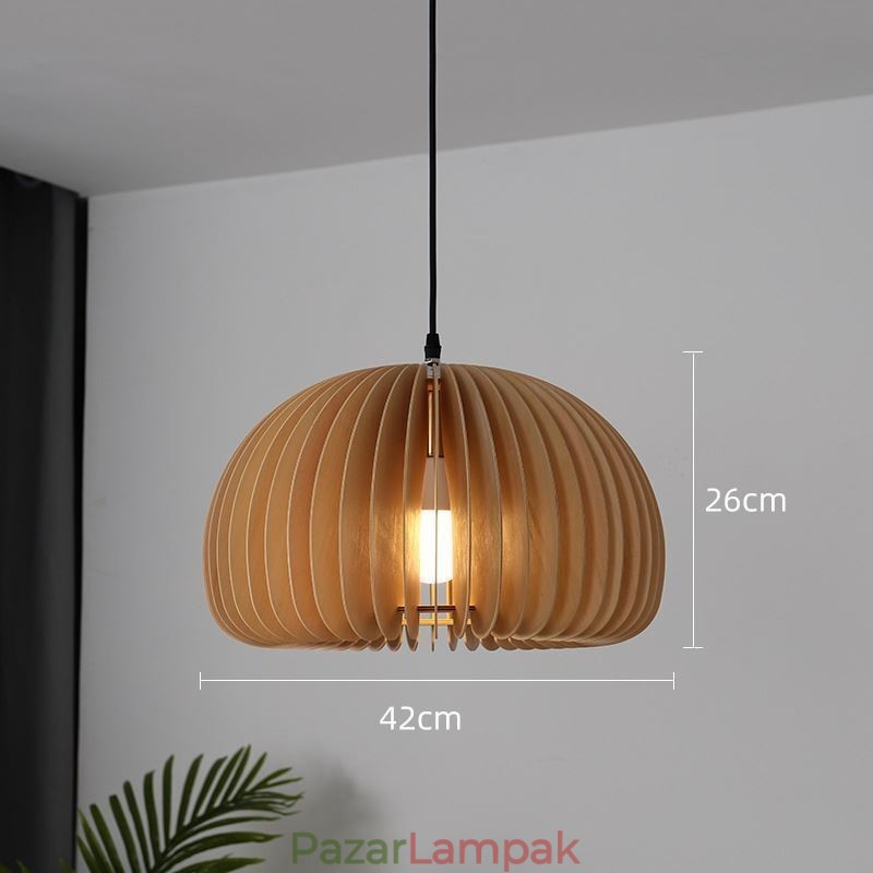 Retro stílusú függőlámpa Basswood Pumpkin függőlámpa