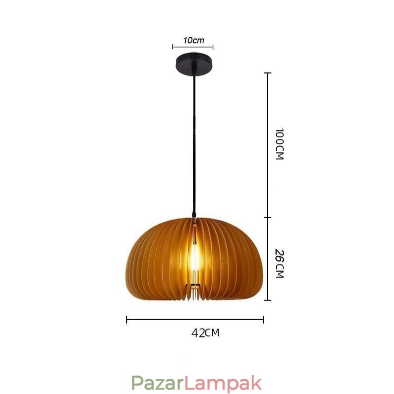 Retro stílusú függőlámpa Basswood Pumpkin függőlámpa
