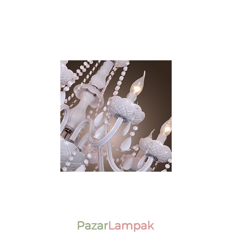 Rusztikus Lodge Crystal galvanizált kristálycsillár