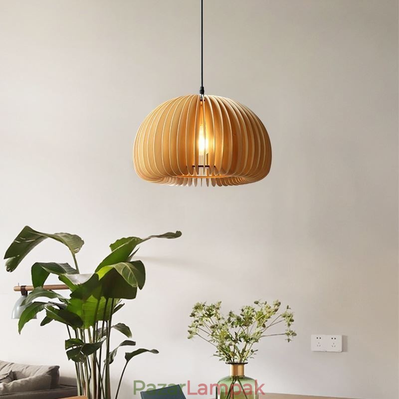 Retro stílusú függőlámpa Basswood Pumpkin függőlámpa