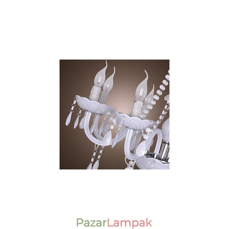 Rusztikus Lodge Crystal galvanizált kristálycsillár