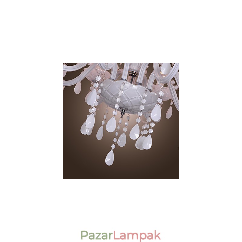 Rusztikus Lodge Crystal galvanizált kristálycsillár