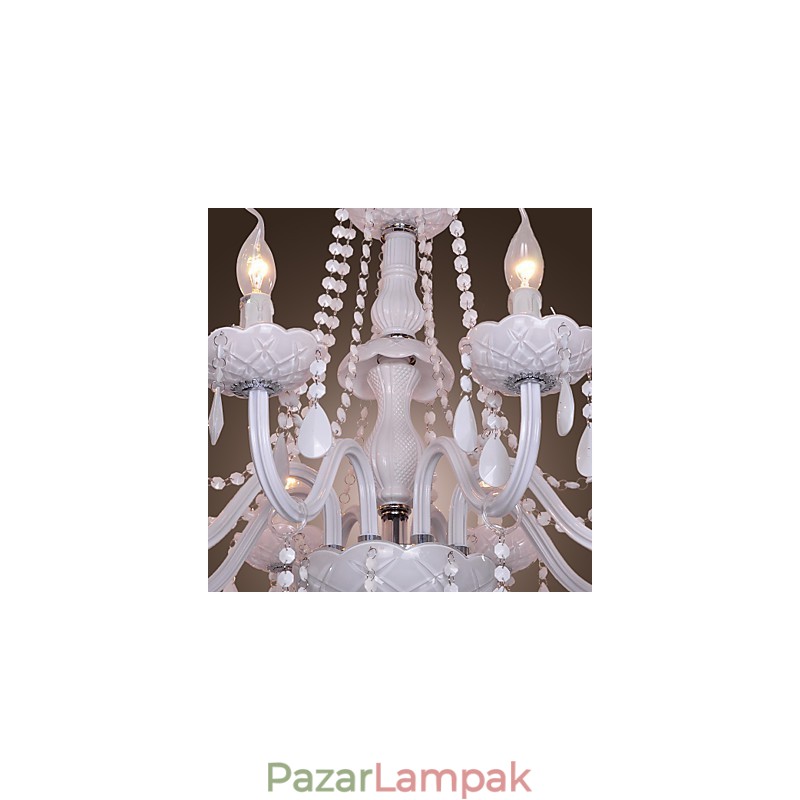 Rusztikus Lodge Crystal galvanizált kristálycsillár