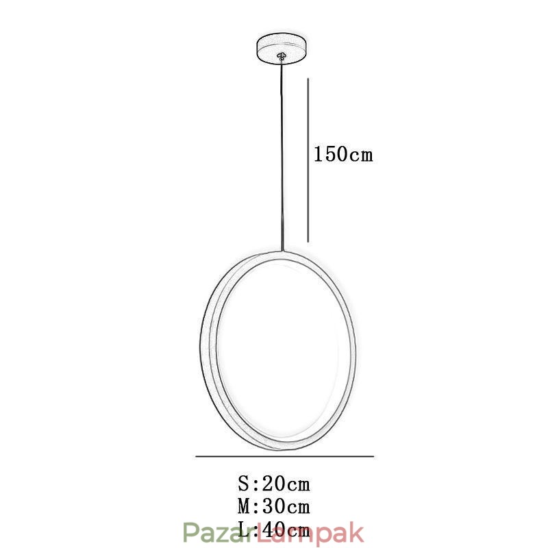 Minimalista gyűrűs függőlámpa Dekoratív mennyezeti lámpa