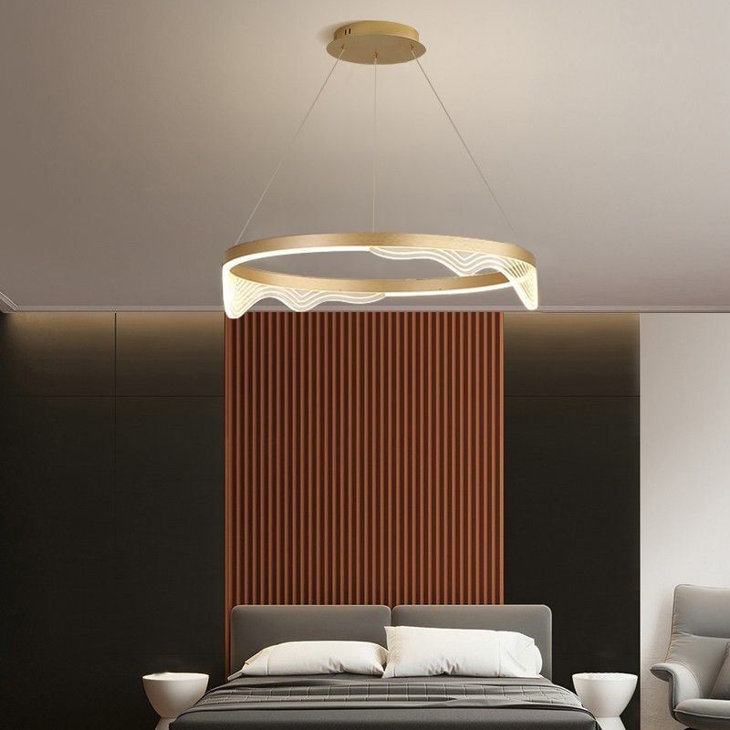 Nordic alumínium függőlámpa Golden Wave Ripple függőlámpa