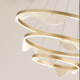 Függőlámpa Golden Wave Ripple függőlámpa 3 Light