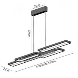 Modern függőlámpa vízszintes mennyezeti lámpatest