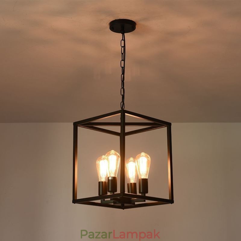 Modern, egyszerű függőlámpa vaskalitkás függőlámpa