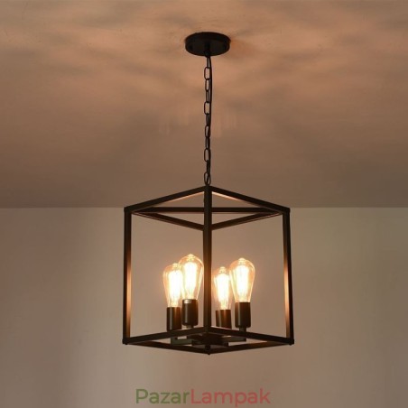Modern, egyszerű függőlámpa vaskalitkás függőlámpa Modern, egyszerű függőlámpa vaskalitkás függőlámpa