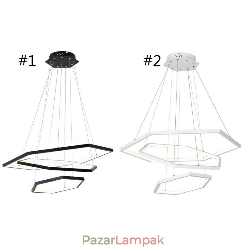 Modern hatszögletű függőlámpa függőlámpa