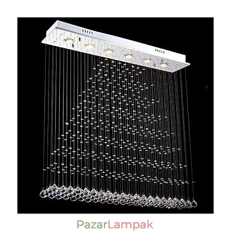 Téglalap kristály függőlámpa mennyezeti csillár világító lámpák lámpatestek