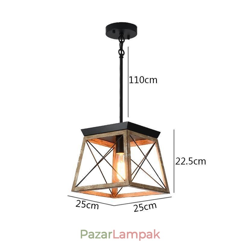 Vintage stílusú egyfényes függőlámpa