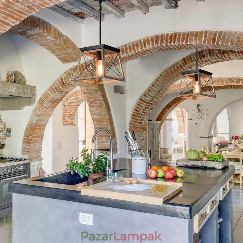 Vintage stílusú egyfényes függőlámpa