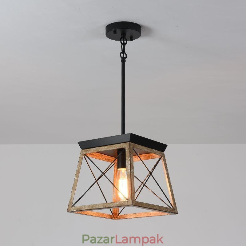 Vintage stílusú egyfényes függőlámpa