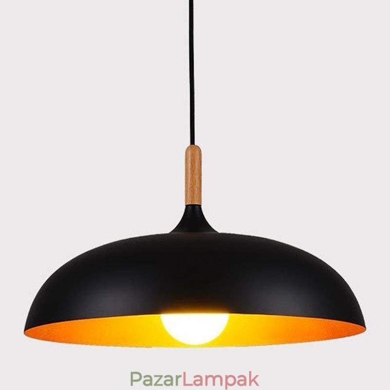 Modern függőlámpa, minimalista dekoratív lámpatest, fekete-fehér