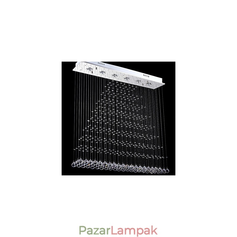 Téglalap kristály függőlámpa mennyezeti csillár világító lámpák lámpatestek