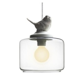 Retro stílusú üveg függőlámpa Little Bird dekoratív világítás