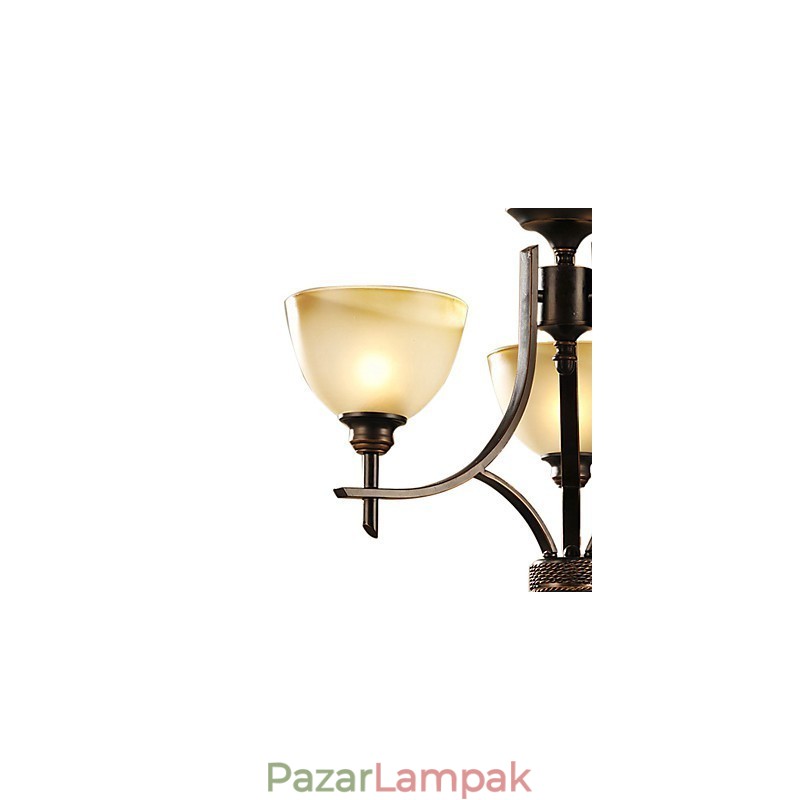 Elegáns csillár 3 lámpával meleg fényben