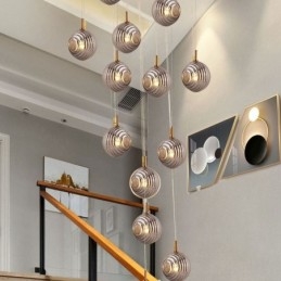 Üveg függőlámpa kreatív dekoratív üveggömb loft