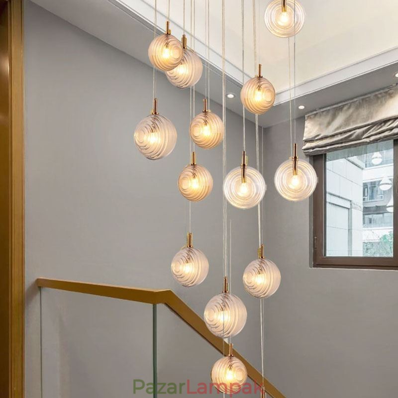 Üveg függőlámpa kreatív dekoratív üveggömb loft