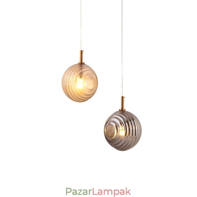 Üveg függőlámpa kreatív dekoratív üveggömb loft
