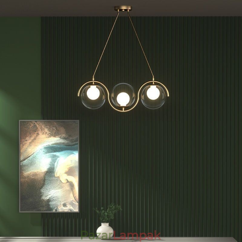 Modern üveggömb függőlámpa minimalista lámpatest