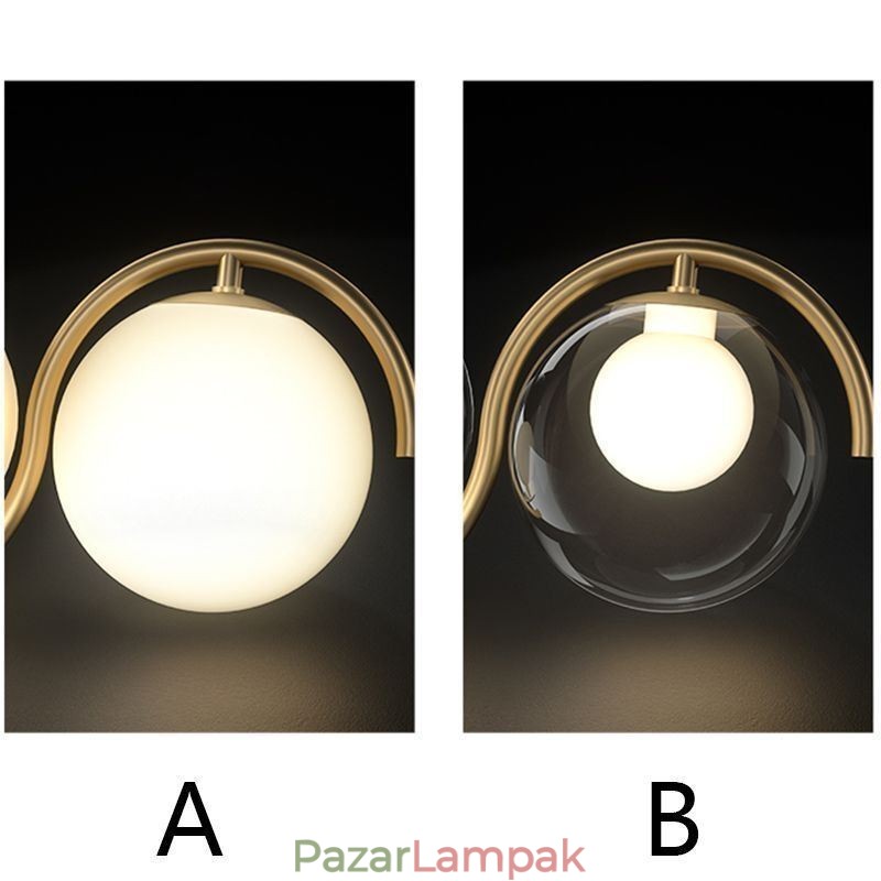 Modern üveggömb függőlámpa minimalista lámpatest
