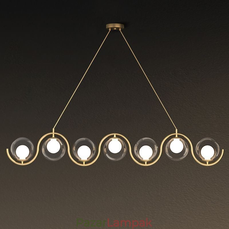 Modern üveggömb függőlámpa minimalista lámpatest