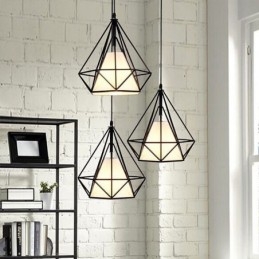 Gyémánt alakú függőlámpa Modern minimalista dekoratív lámpatest