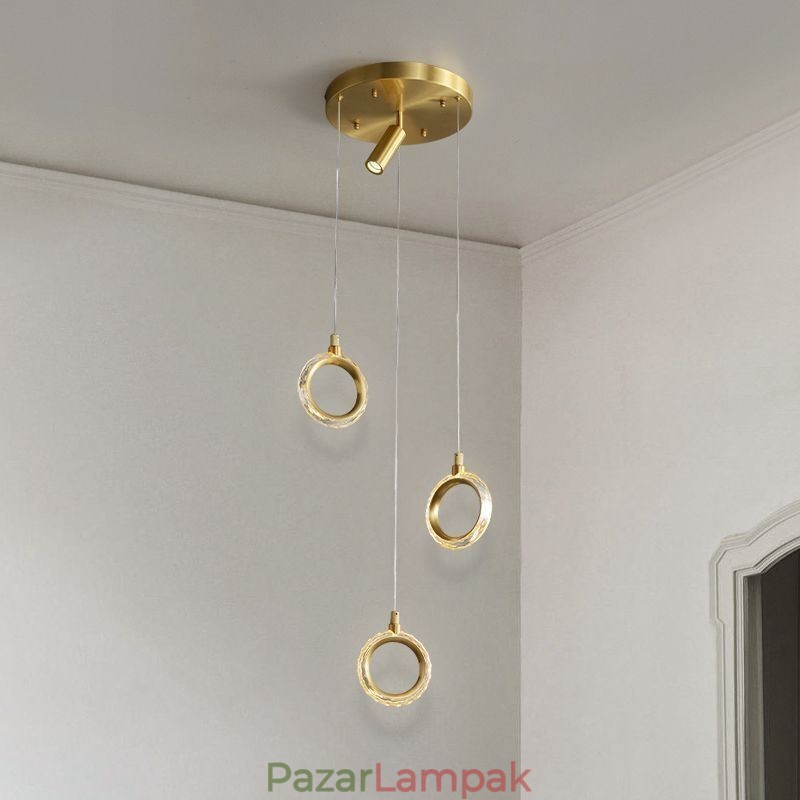 Függeszték Akril gyűrűs lámpatest spotlámpával