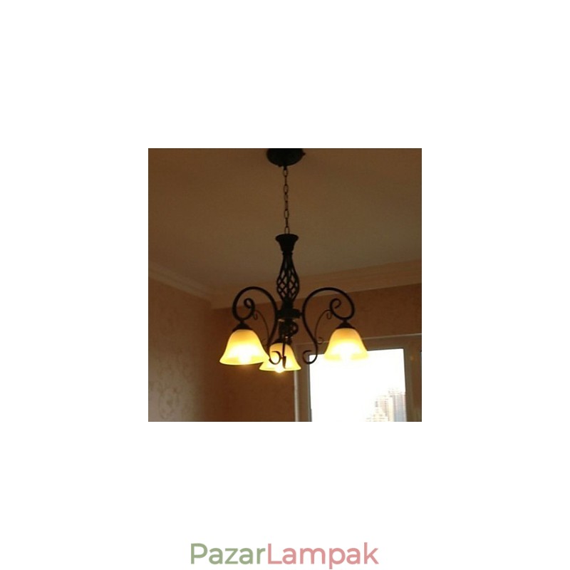 Rusztikus Lodge Fémcsillár festés
