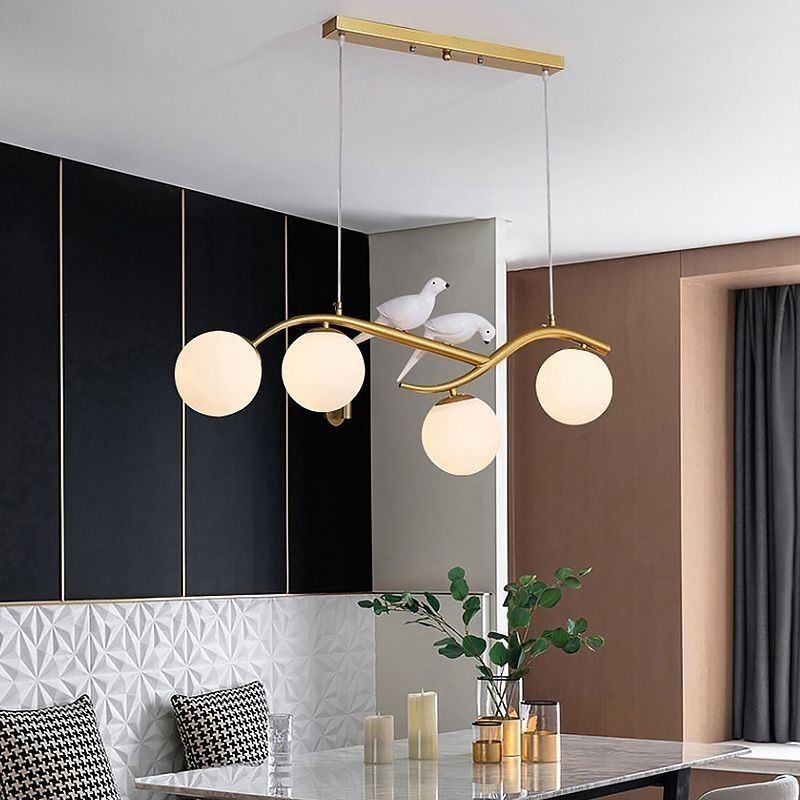 Modern minimalista ágas függőlámpa 4 lámpás dekoratív lámpa