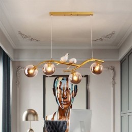 Modern minimalista ágas függőlámpa 4 lámpás dekoratív lámpa