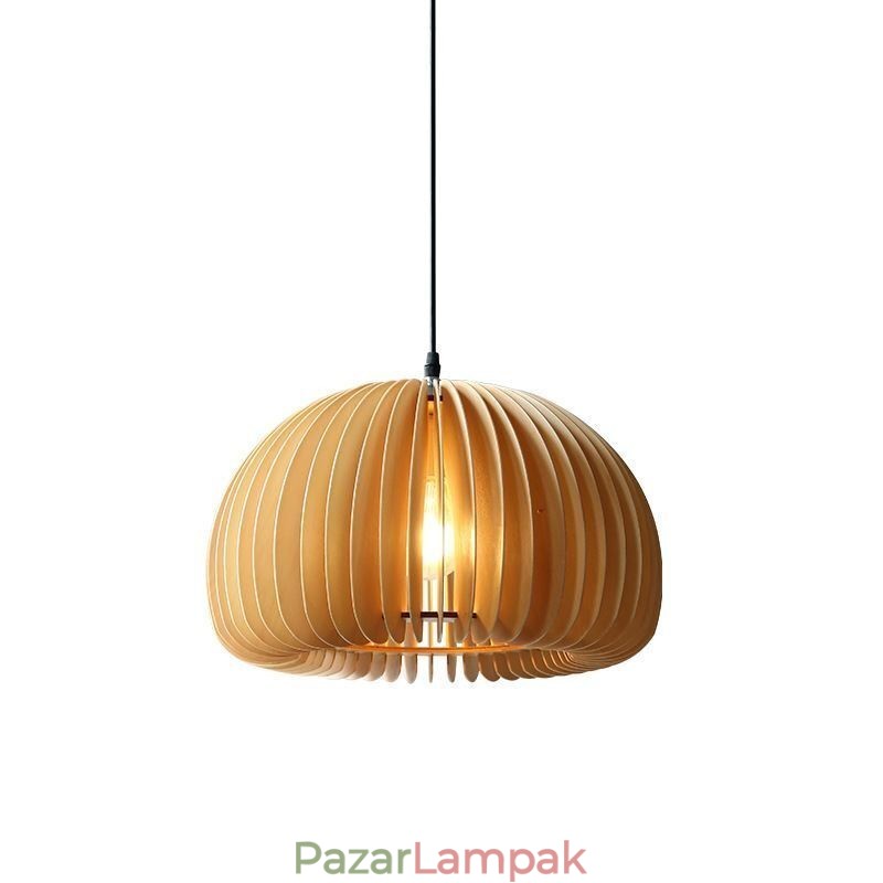 Retro stílusú függőlámpa Basswood Pumpkin függőlámpa