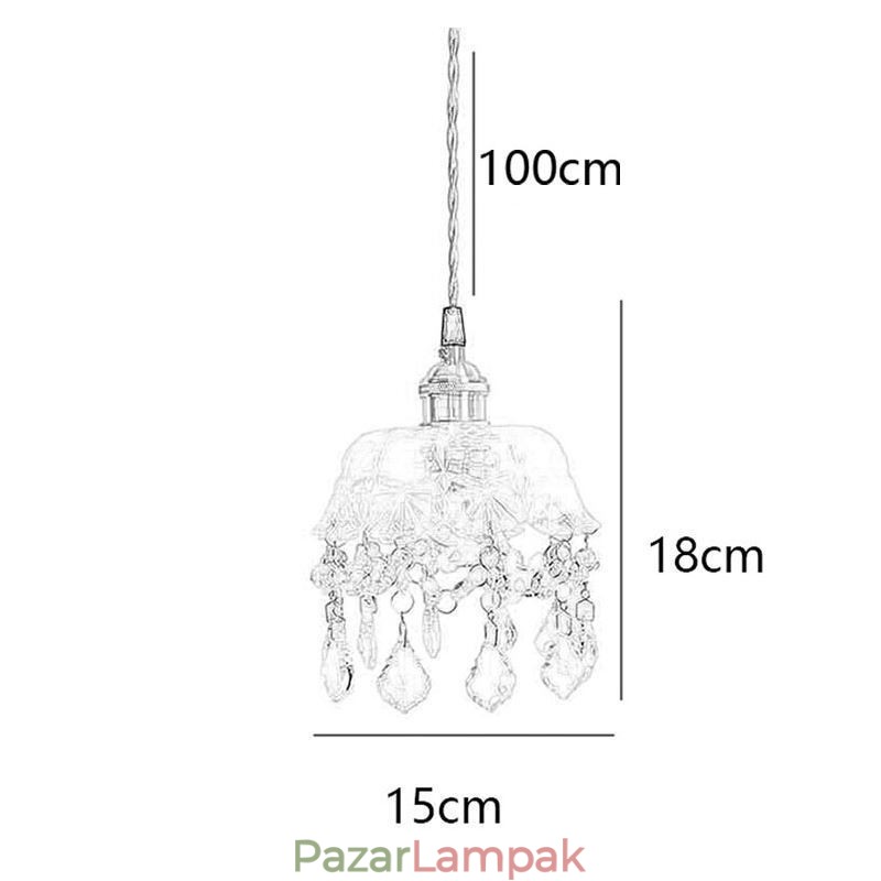 Elegáns üvegfüggő lámpa, egyfejű mini függőlámpa
