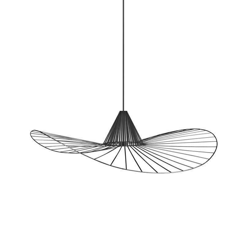 Vas függőlámpa egyszerű szalmakalapos lámpa 1 fény