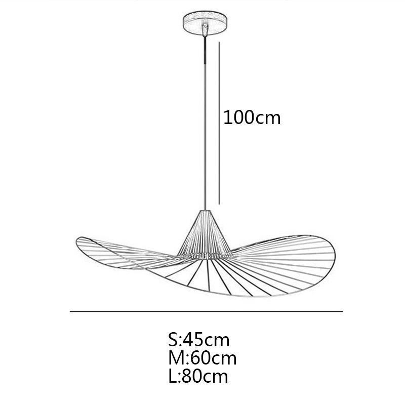 Vas függőlámpa egyszerű szalmakalapos lámpa 1 fény