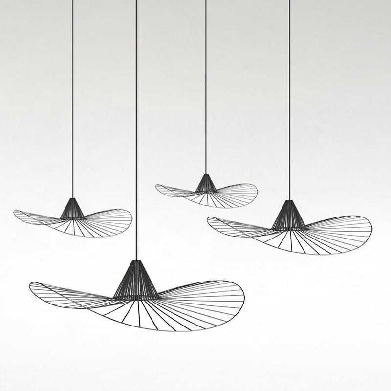 Vas függőlámpa egyszerű szalmakalapos lámpa 1 fény