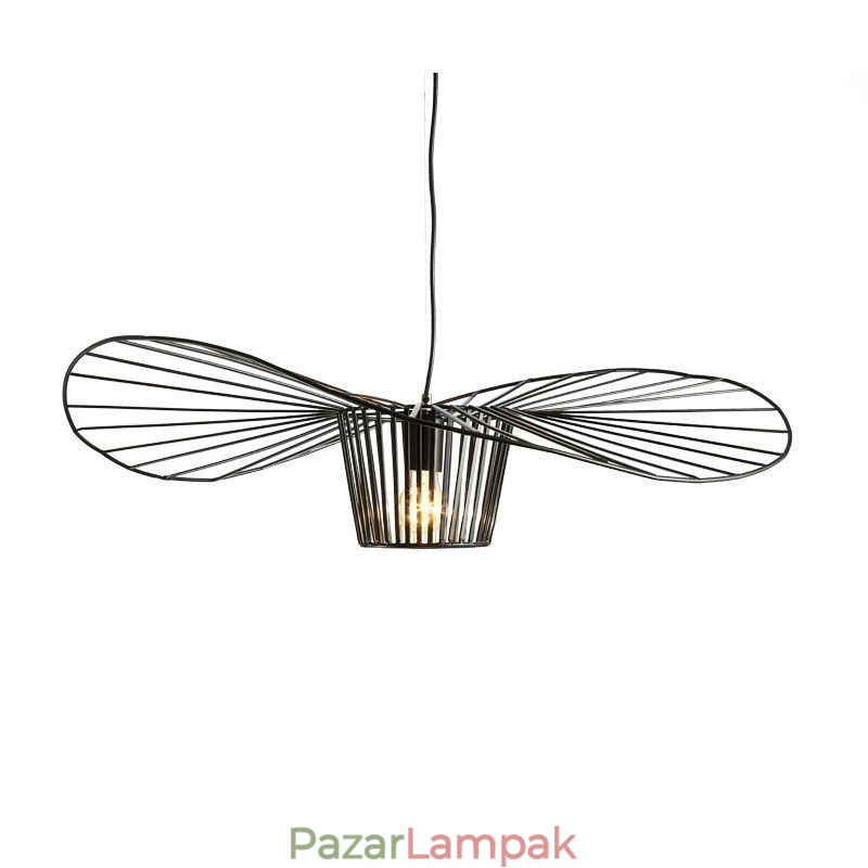 Vas függőlámpa szalmakalap lámpa 1 fény